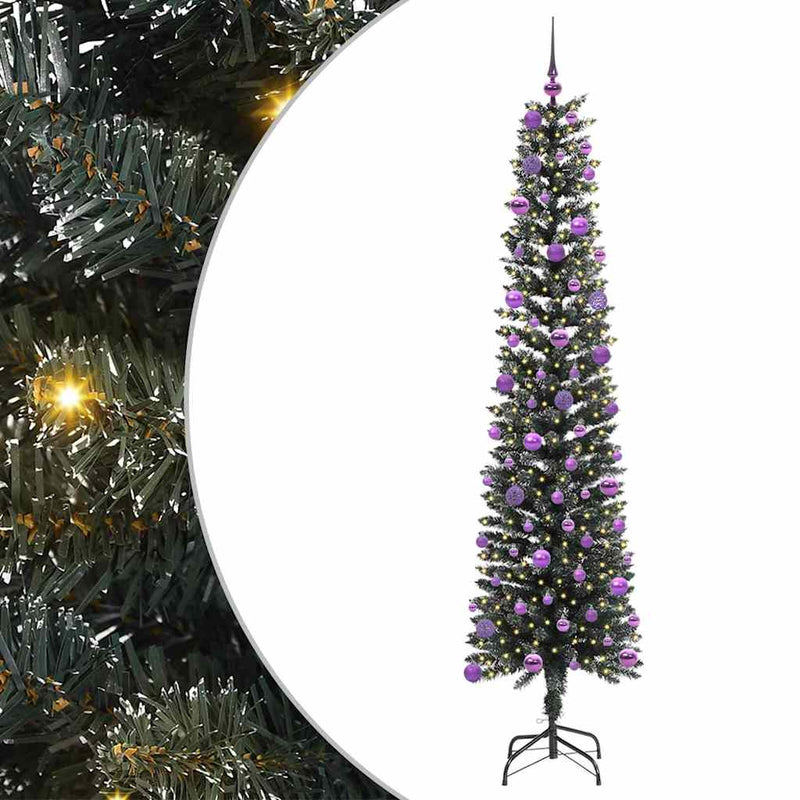 vidaXL Mű karácsonyfa Zöld 58 x 58 x 240 cm PVC és Műanyag és Acél