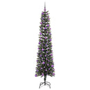 vidaXL Mű karácsonyfa 300 LED-del Zöld 240 cm PVC és Műanyag és Acél