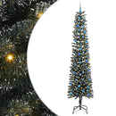 vidaXL Mű karácsonyfa 300 LED-del Zöld 240 cm PVC és Műanyag és Acél