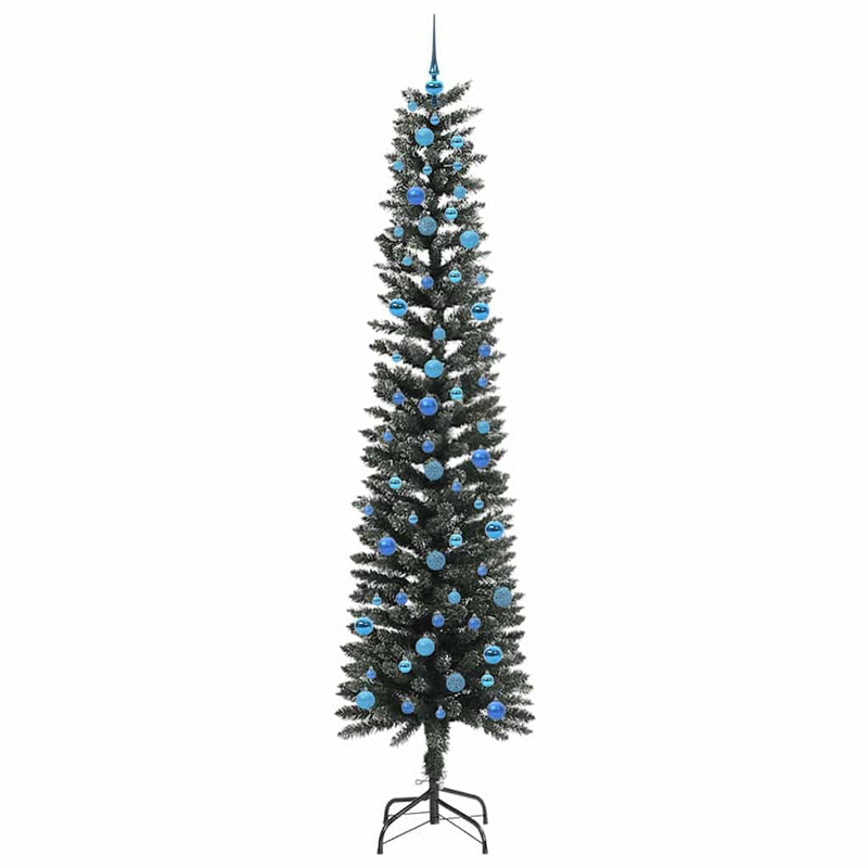 vidaXL Mű karácsonyfa Zöld 58 x 58 x 240 cm PVC és Műanyag és Acél