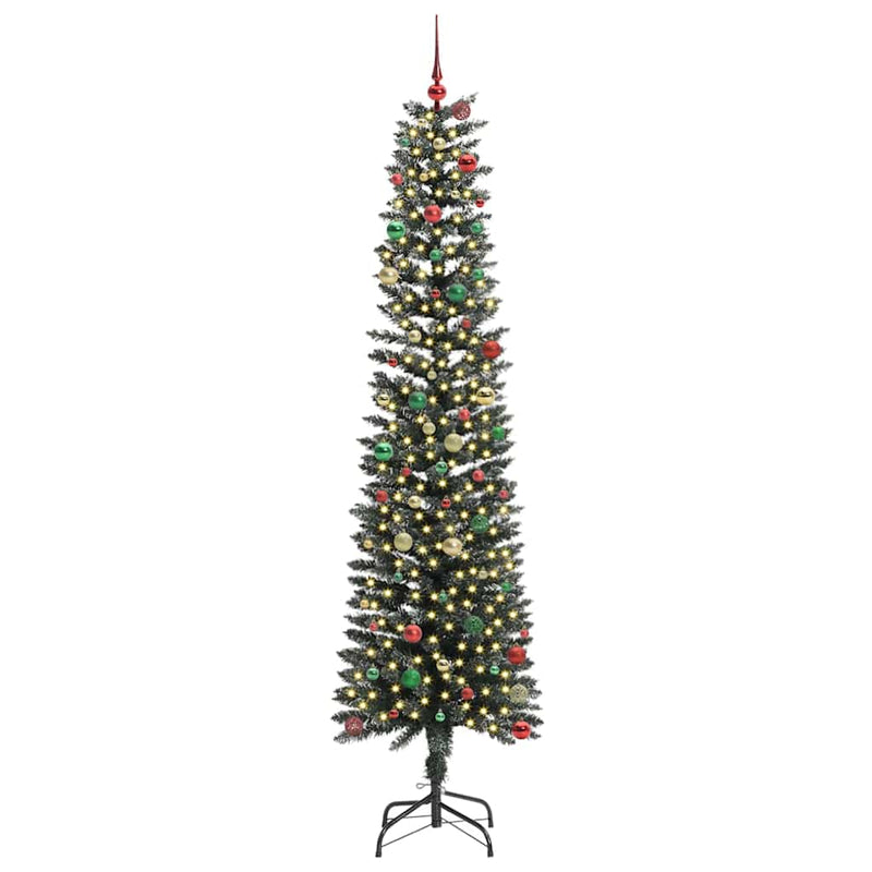 vidaXL Mű karácsonyfa Zöld 58 x 58 x 240 cm PVC és Műanyag és Acél