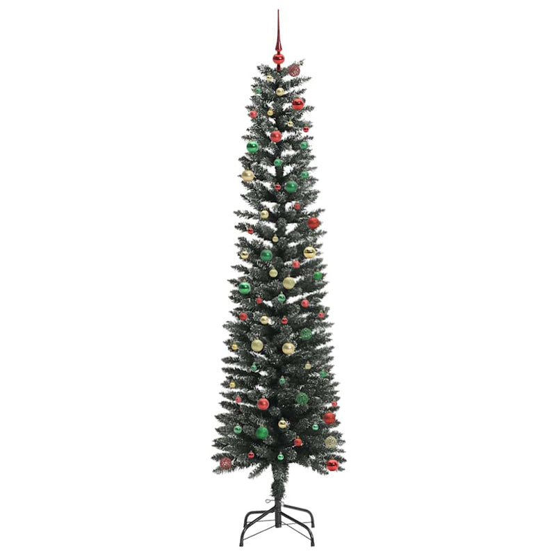 vidaXL Mű karácsonyfa Zöld 58 x 58 x 240 cm PVC és Műanyag és Acél