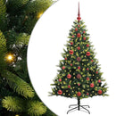 vidaXL Műanyag Hajtogatott Karácsonyfa 150 LED-del Zöld 120 cm