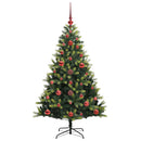 vidaXL Műanyag Hajtogatott Karácsonyfa 150 LED-del Zöld 120 cm