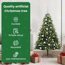 vidaXL Műanyag Hajtogatott Karácsonyfa 150 LED-del Zöld 120 cm
