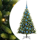 vidaXL Műanyag Hajtogatott Karácsonyfa 150 LED-del Zöld 120 cm