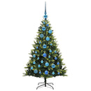 vidaXL Műanyag Hajtogatott Karácsonyfa 150 LED-del Zöld 120 cm