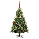 vidaXL Műanyag Hajtogatott Karácsonyfa 150 LED-del Zöld 120 cm
