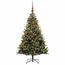 vidaXL Műanyag Hajtogatott Karácsonyfa 150 LED-del Zöld 150 cm