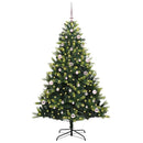 vidaXL Műanyag Hajtogatott Karácsonyfa 150 LED-del Zöld 150 cm