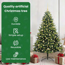 vidaXL Műanyag Hajtogatott Karácsonyfa 150 LED-del Zöld 150 cm