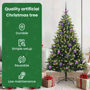 vidaXL Műanyag Hajtogatott Karácsonyfa 150 LED-del Zöld 150 cm