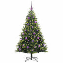 vidaXL Műanyag Hajtogatott Karácsonyfa 150 LED-del Zöld 150 cm