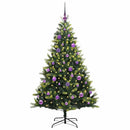 vidaXL Műanyag Hajtogatott Karácsonyfa 150 LED-del Zöld 150 cm