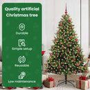 vidaXL Mesterséges Hajlított Karácsonyfa 300 LED-del Zöld 180 cm