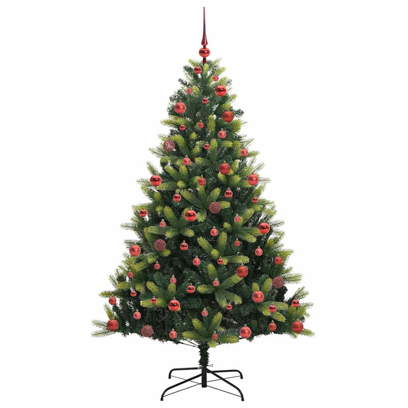 vidaXL Mesterséges Hajtogatható Karácsonyfá 300 LED-del Zöld 180 cm