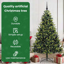 vidaXL Mesterséges Hajlított Karácsonyfa 300 LED-del Zöld 180 cm