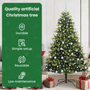 vidaXL Mesterséges Hajlított Karácsonyfa 300 LED-del Zöld 180 cm