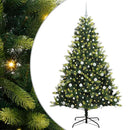 vidaXL Mesterséges Hajlított Karácsonyfa 300 LED-del Zöld 180 cm