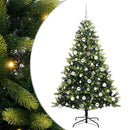 vidaXL Mesterséges Hajlított Karácsonyfa 300 LED-del Zöld 180 cm