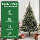 vidaXL Mesterséges Hajlított Karácsonyfa 300 LED-del Zöld 180 cm