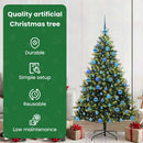 vidaXL Mesterséges Hajlított Karácsonyfa 300 LED-del Zöld 180 cm
