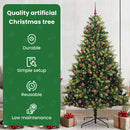 vidaXL Mesterséges Hajlított Karácsonyfa 300 LED-del Zöld 210 cm