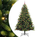 vidaXL Mesterséges Hajlított Karácsonyfa 300 LED-del Zöld 210 cm