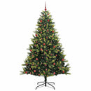 vidaXL Mesterséges Hajlított Karácsonyfa 300 LED-del Zöld 210 cm