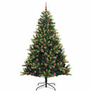 vidaXL Mesterséges Hajlított Karácsonyfa 300 LED-del Zöld 210 cm