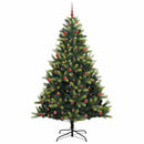 vidaXL Mesterséges Hajlított Karácsonyfa 300 LED-del Zöld 210 cm