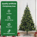 vidaXL Mesterséges Hajlított Karácsonyfa 300 LED-del Zöld 210 cm