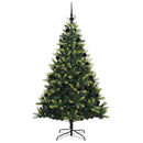 vidaXL Mesterséges Hajlított Karácsonyfa 300 LED-del Zöld 210 cm
