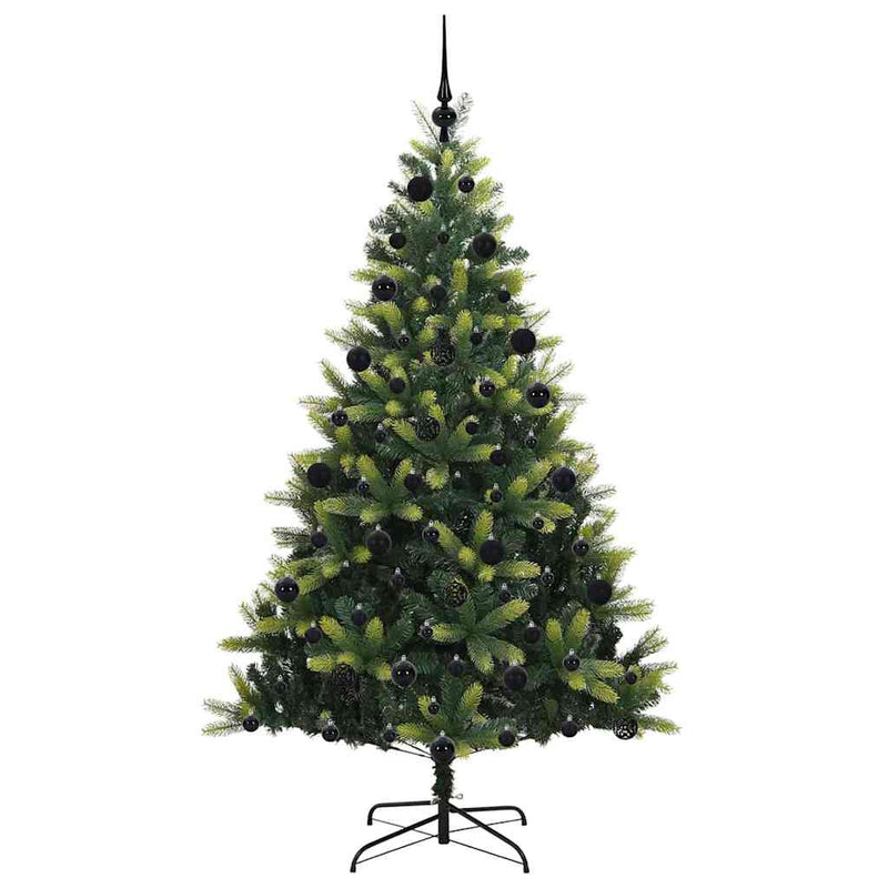 vidaXL Műfenyő Hajtogatós Karácsonyfa 300 LED-del Zöld 210 cm