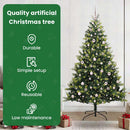 vidaXL Mesterséges Hajlított Karácsonyfa 300 LED-del Zöld 210 cm
