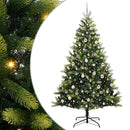vidaXL Mesterséges Hajlított Karácsonyfa 300 LED-del Zöld 210 cm