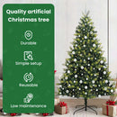 vidaXL Mesterséges Hajlított Karácsonyfa 300 LED-del Zöld 210 cm