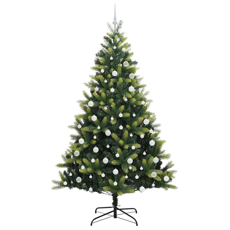 vidaXL Mesterséges Hajtogatott Karácsonyfa 300 LED-del Zöld 210 cm