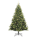 vidaXL Mesterséges Hajlított Karácsonyfa 300 LED-del Zöld 210 cm