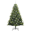 vidaXL Mesterséges Hajlított Karácsonyfa 300 LED-del Zöld 210 cm