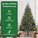 vidaXL Mesterséges Hajlított Karácsonyfa 300 LED-del Zöld 210 cm