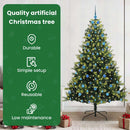 vidaXL Mesterséges Hajlított Karácsonyfa 300 LED-del Zöld 210 cm