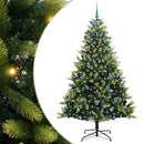 vidaXL Mesterséges Hajlított Karácsonyfa 300 LED-del Zöld 210 cm
