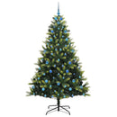 vidaXL Mesterséges Hajlított Karácsonyfa 300 LED-del Zöld 210 cm