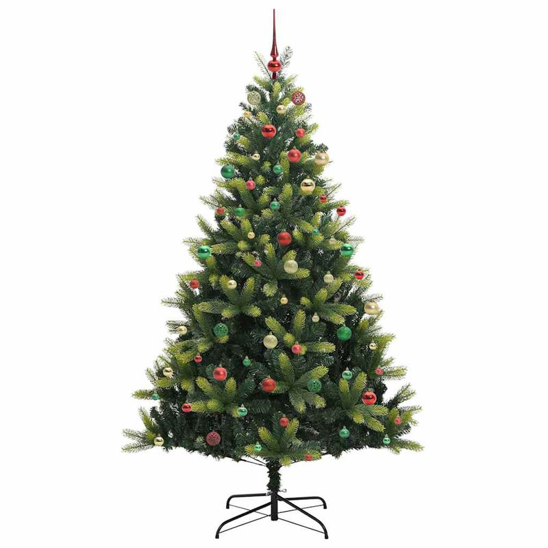 vidaXL Mesterséges Hajlított Karácsonyfa 300 LED-del Zöld 210 cm