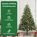 vidaXL Mesterséges Hajlított Karácsonyfa 300 LED-del Zöld 240 cm