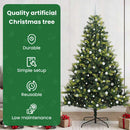 vidaXL Mesterséges Hajlított Karácsonyfa 300 LED-del Zöld 240 cm