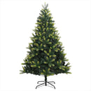 vidaXL Mesterséges Hajlított Karácsonyfa 300 LED-del Zöld 240 cm