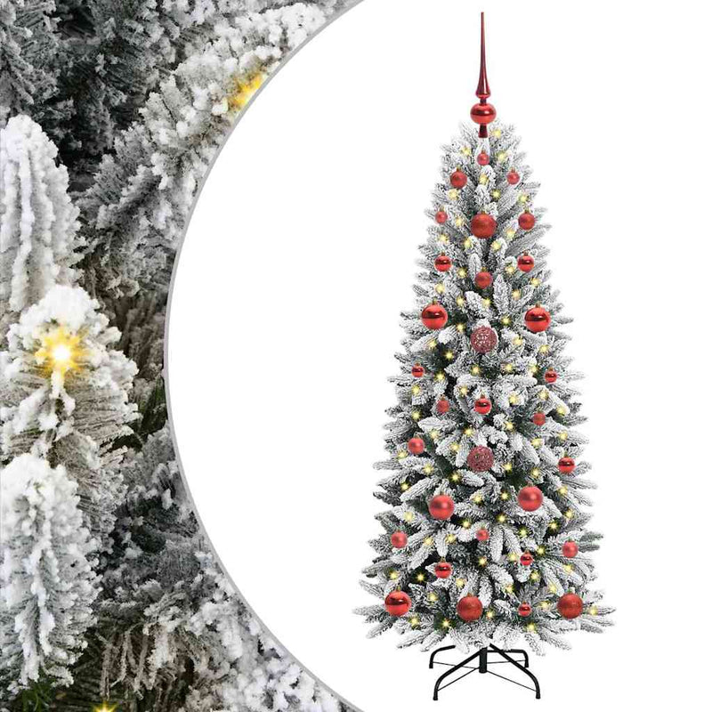 vidaXL Mű karácsonyfa 150 LED-del állvánnyal Fehér 53 x 53 x 120 cm