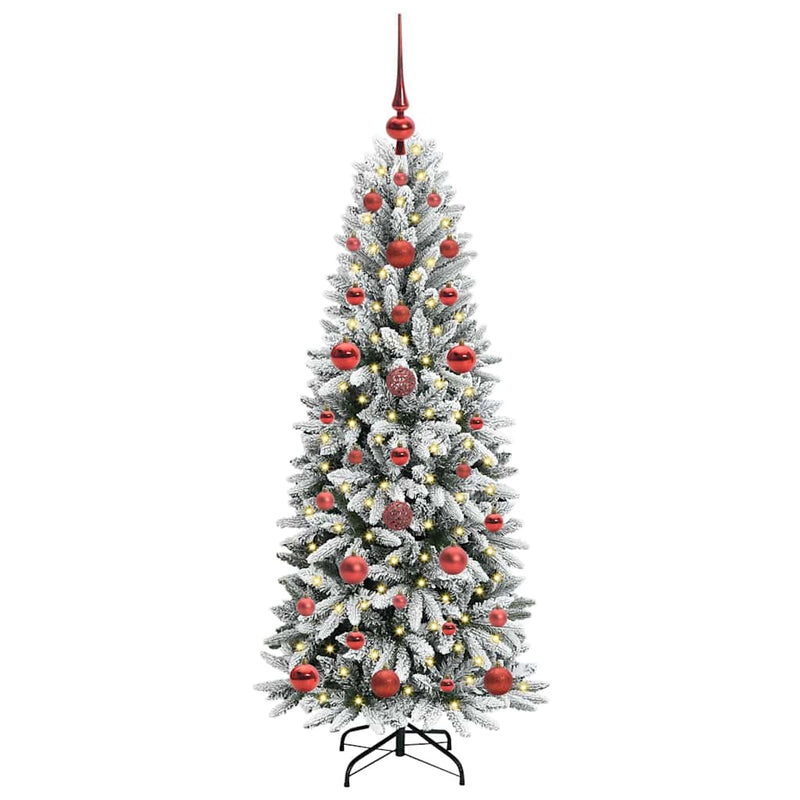 vidaXL Mű karácsonyfa 150 LED-del állvánnyal Fehér 53 x 53 x 120 cm